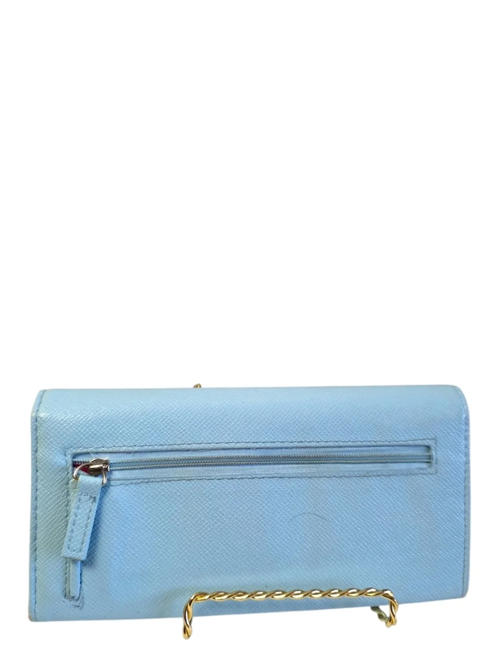 Tahari Light Blue Clutch Wallet RFID Snap Closure Multi Compartment